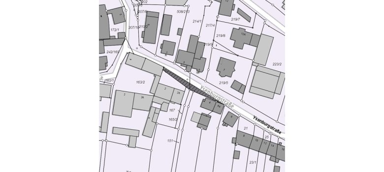 Lageplan Ysenburgstraße Lageplan Ysenburgstraße