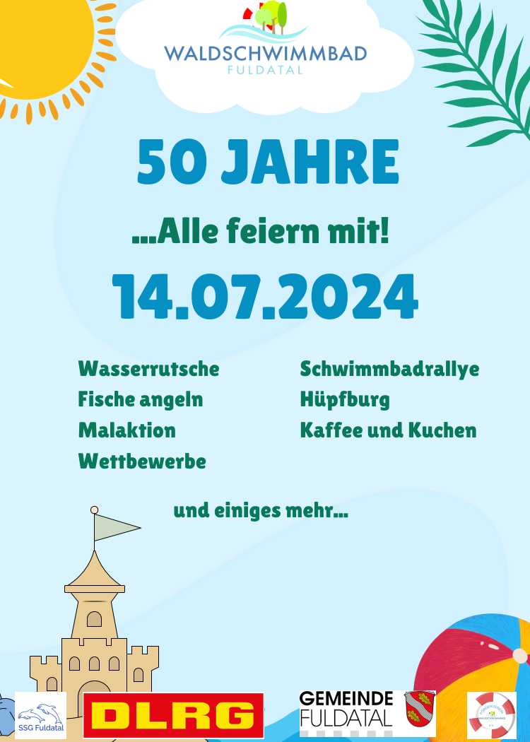 Plakat 50 Jahre Waldschwimmbad