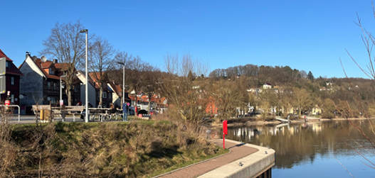 Uferpromenade in Wilhelmshausen