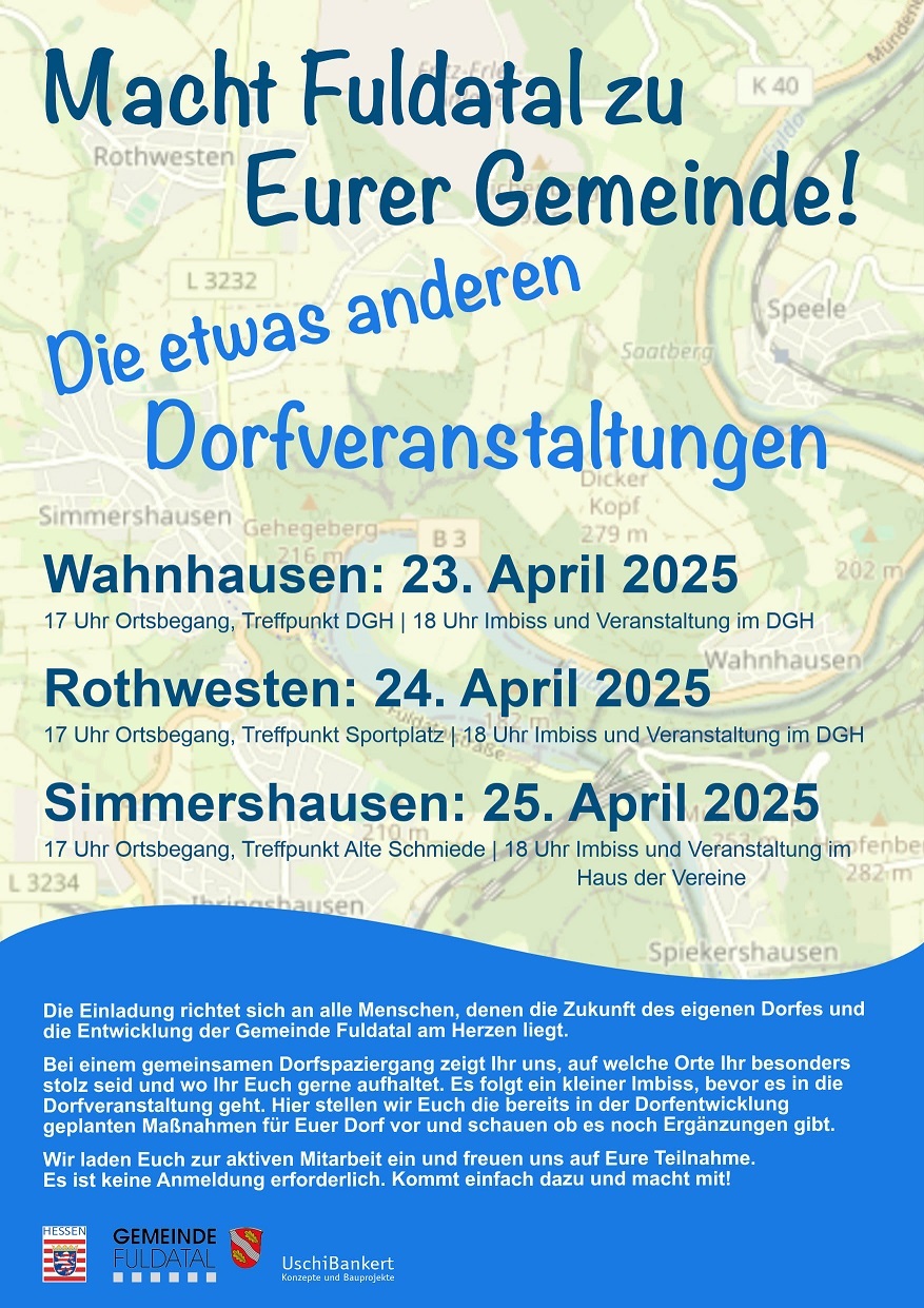 Plakat Dorfveranstaltungen