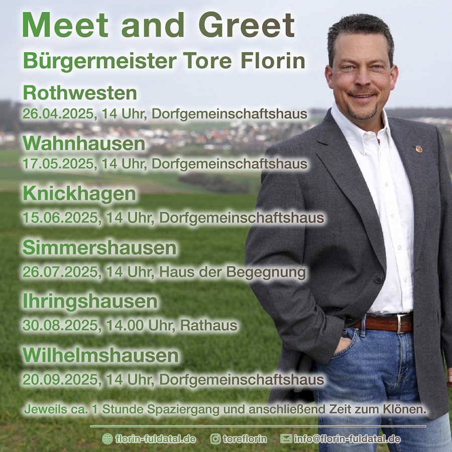 Bürgermeister Florin mit Terminen für Dorfspaziergänge