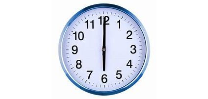 Uhr mit Anzeige 06:00 Uhr