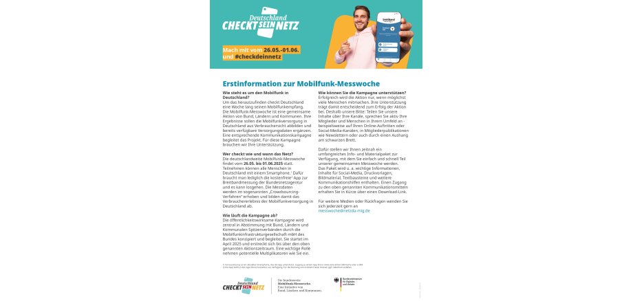 Plakat Erstinformation Mobilfunk-Messwoche