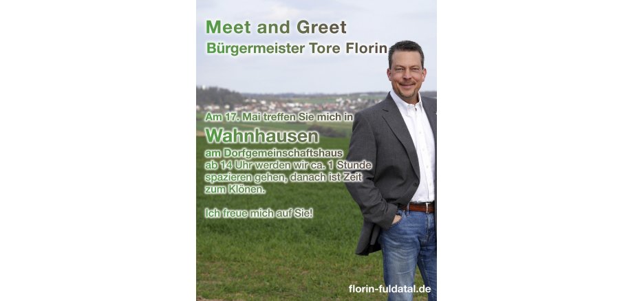 Plakat mit Bürgermeister Florin
