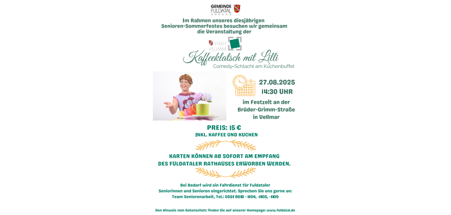 Plakat Kaffeeklatsch mit Lilli