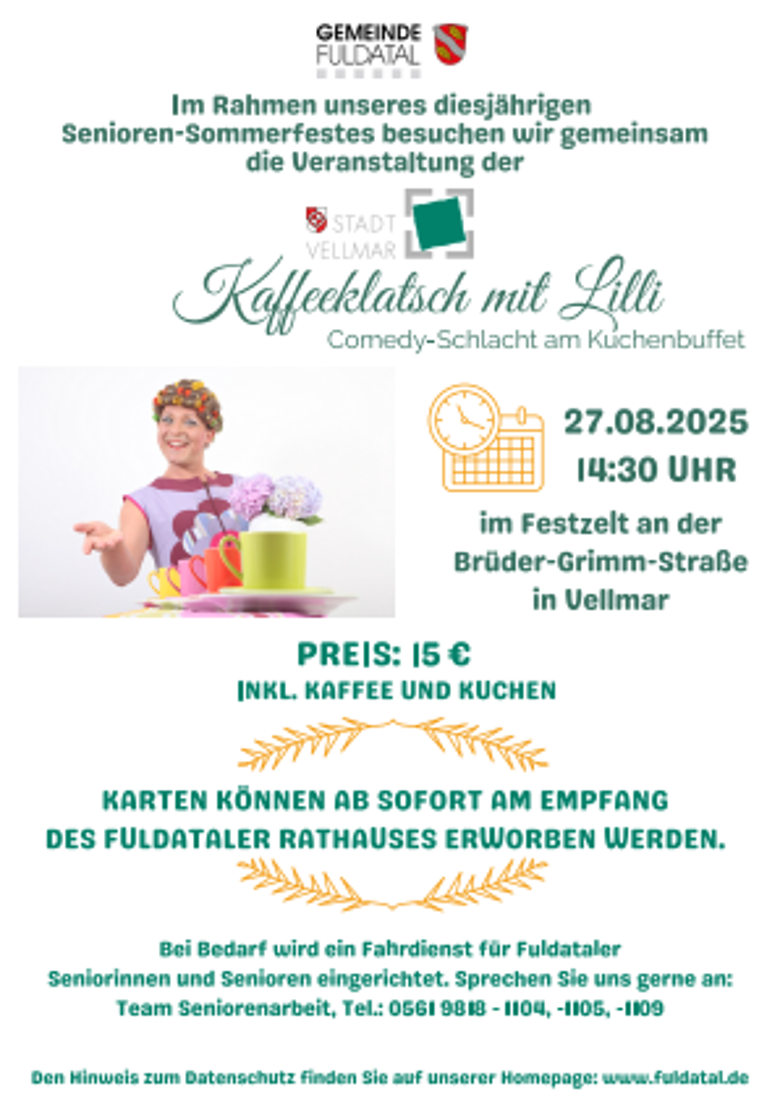 Plakat Kaffeeklatsch mit Lilli Plakat Kaffeeklatsch mit Lilli