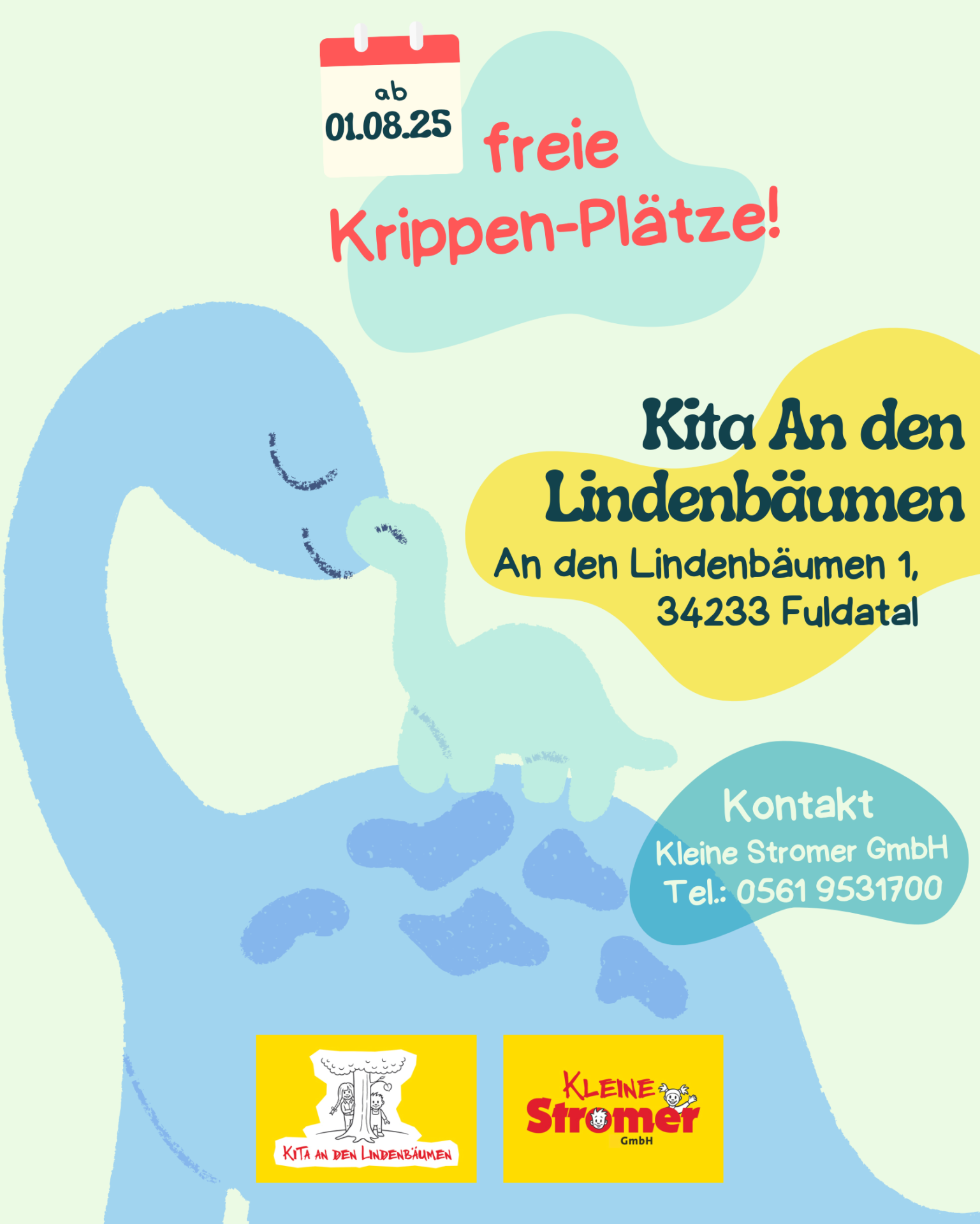 Plakat freie Krippen-Plätze