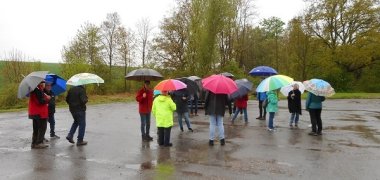 Ortsbegehung Rothwesten im Regen