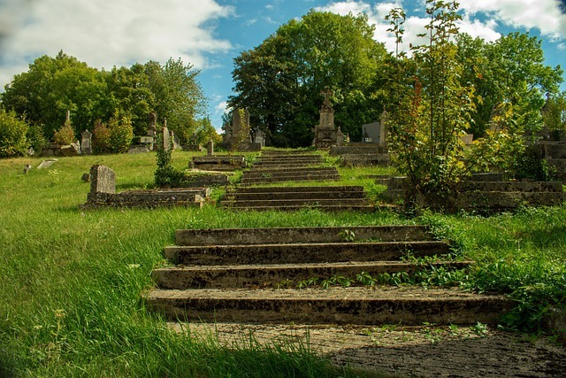 Anblick eines Friedhofes