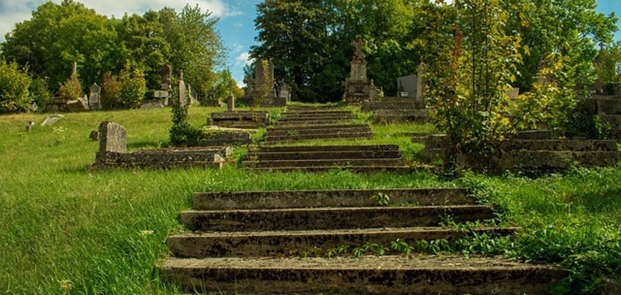 Anblick eines Friedhofes
