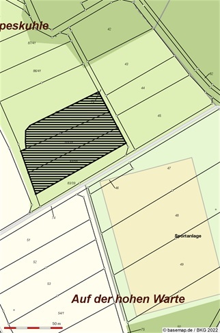 Lageplan Auf der hohen Warte