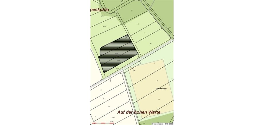 Lageplan Auf der hohen Warte