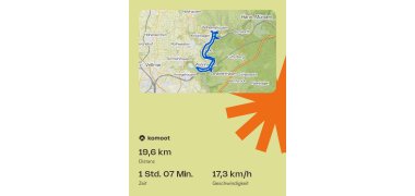 Auszug der Radstrecke aus Komoot