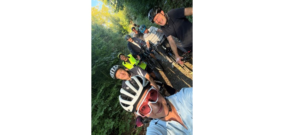 Die Fahrradtruppe unterwegs