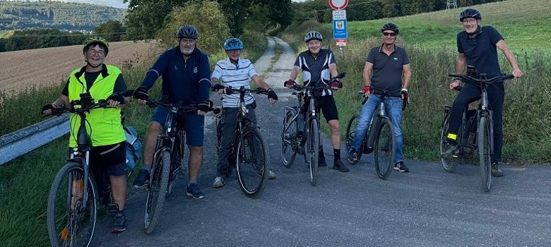 Die Fahrradtruppe unterwegs
