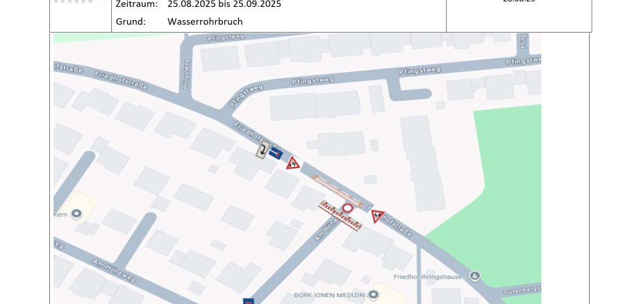 Straßensperrung Am Höheweg