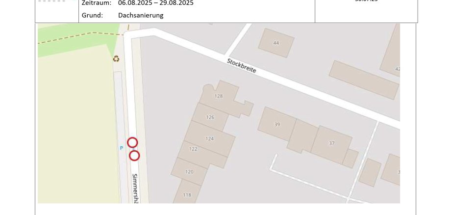 Sperrung Simmershäuser Straße