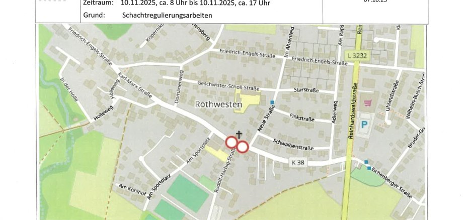 Straßensperrung Karl - Marx - Straße