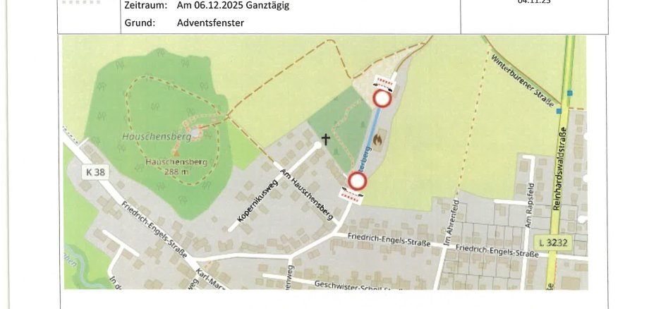 Sperrung Am Osterberg