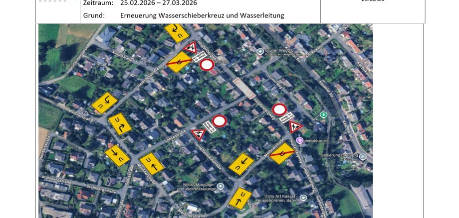 Sperrung Hopfenbergweg