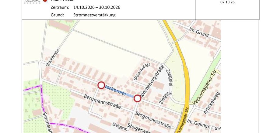Stockbreite ab Bergmannstraße bis Halbe Hecke