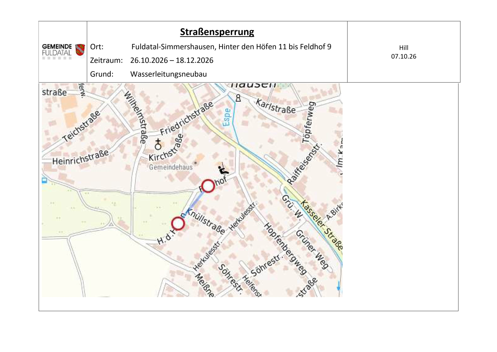Hinter den Höfen 11 bis Feldhof 9