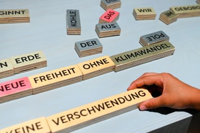 Bausteine mit Klimaschutz Begriffen