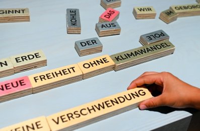 Bausteine mit Klimaschutz Begriffen