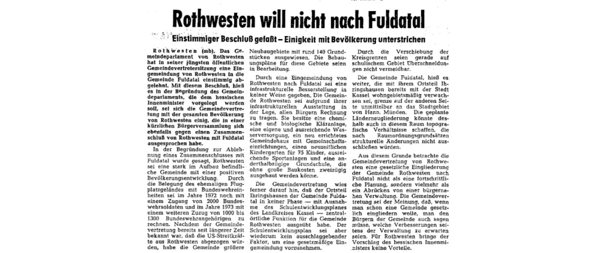 HNA Presseartikel vom 13.03.1972 HNA Presseartikel vom 13.03.1972